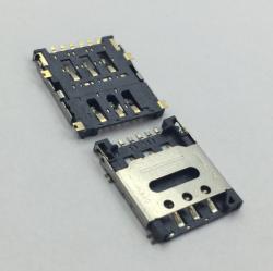 NANO SIM卡座掀盖6PIN H1.4 nano sim card