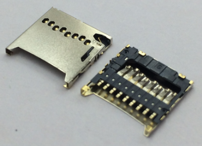 TF卡座 9PIN内焊 H1.3 超薄  Micro TF card