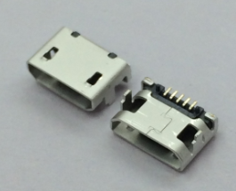MICRO USB 5P 7.2间距 直边平口 DIP+SMT Micro 5pin
