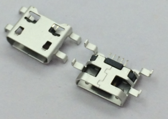 MICRO USB 5P沉板0.85直边长6.25四脚插板