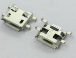 MICRO USB 5P沉板0.8卷边长6.25四脚插板