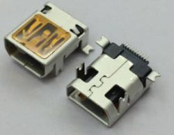 MINI USB 10PIN 前插后贴 DIP+SMT