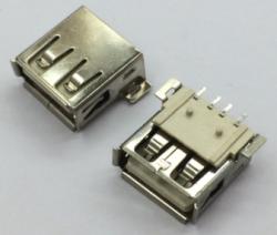 USB A/F全贴有柱卷边耐高温 4PIN 